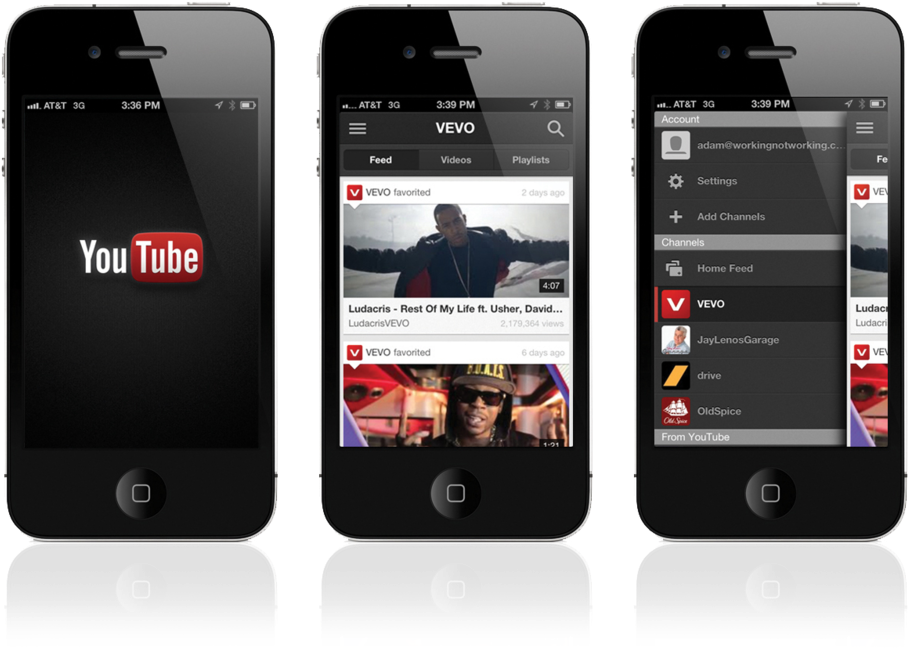 You Tube App Interfacei Phone PNG