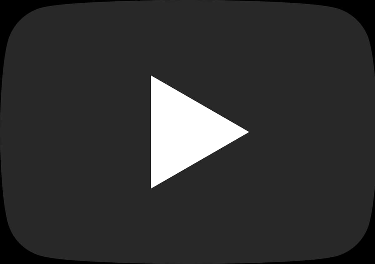 You Tube Black Logo Icon PNG