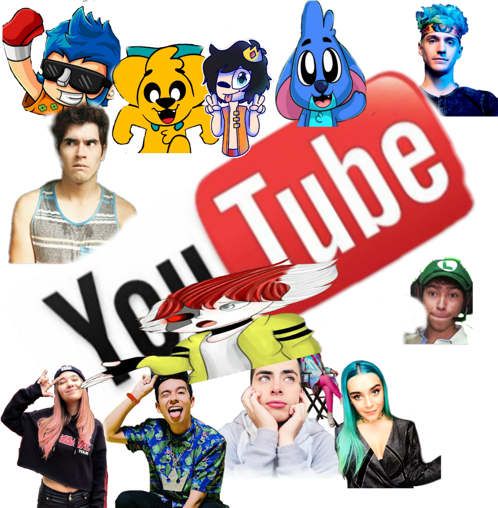 You Tube Creators Collage PNG