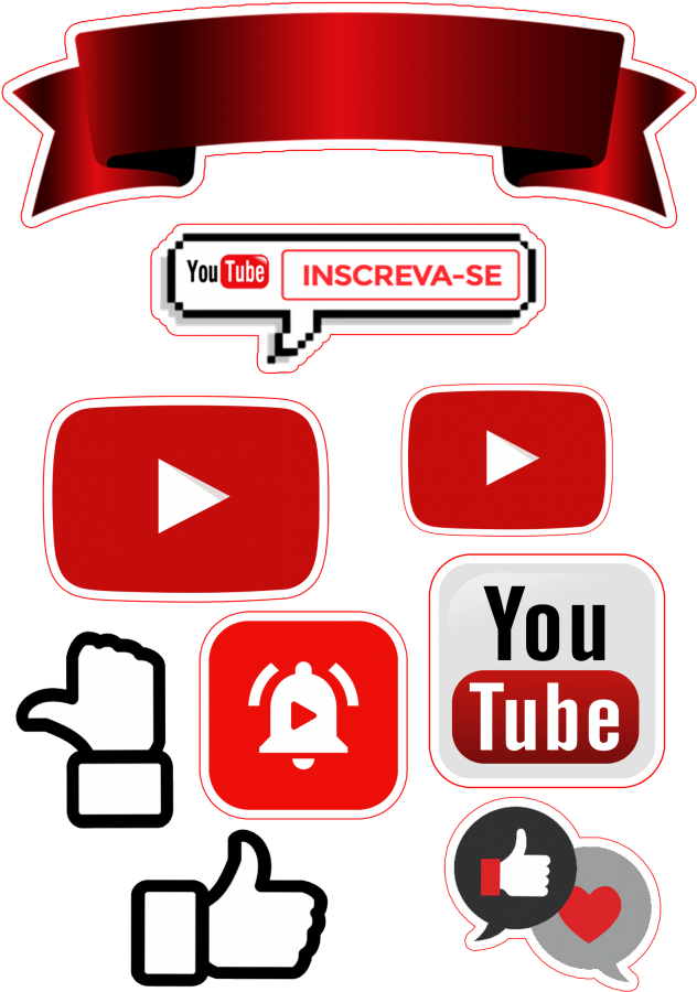 You Tube Engagement Icons PNG