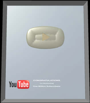 You Tube Gold Play Button Award PNG