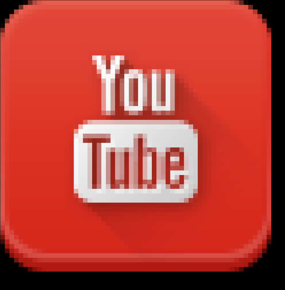 You Tube Icon Pixel Art PNG