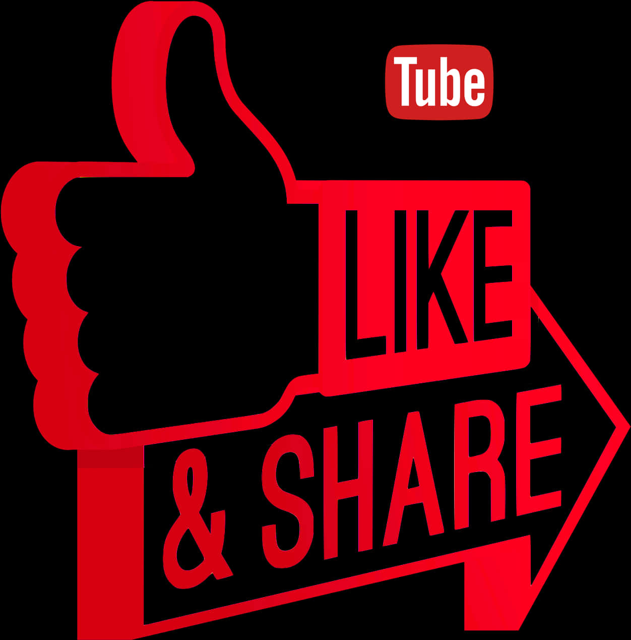 You Tube Likeand Share Graphic PNG