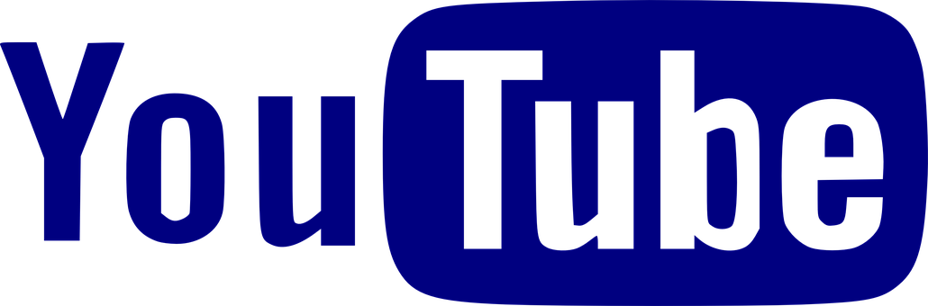 You Tube Logo Blue Background PNG