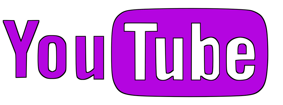 You Tube Logo Pink Black Background PNG