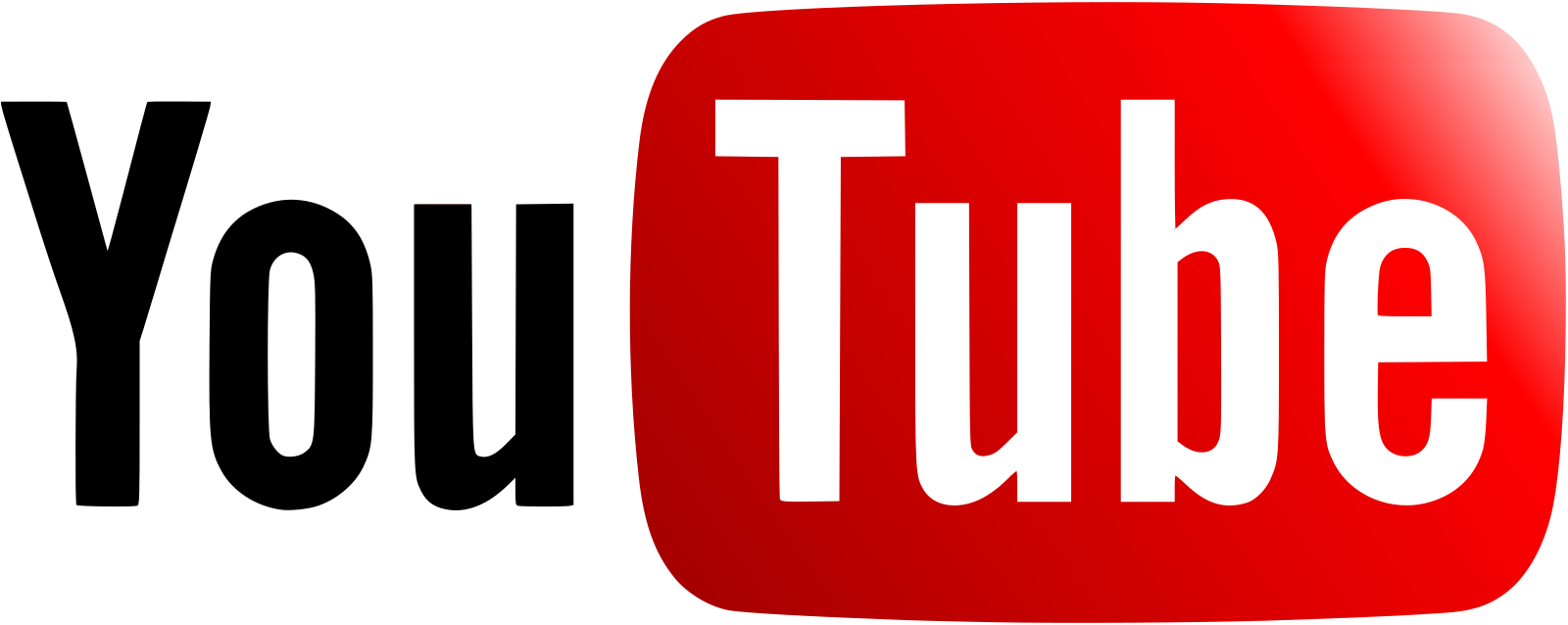 You Tube Logo Redand Black Background PNG