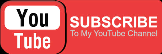 You Tube Subscribe Button Banner PNG