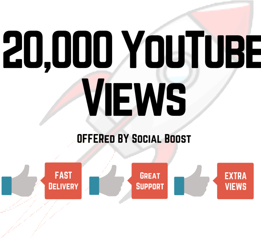 You Tube Views Promotion Graphic PNG