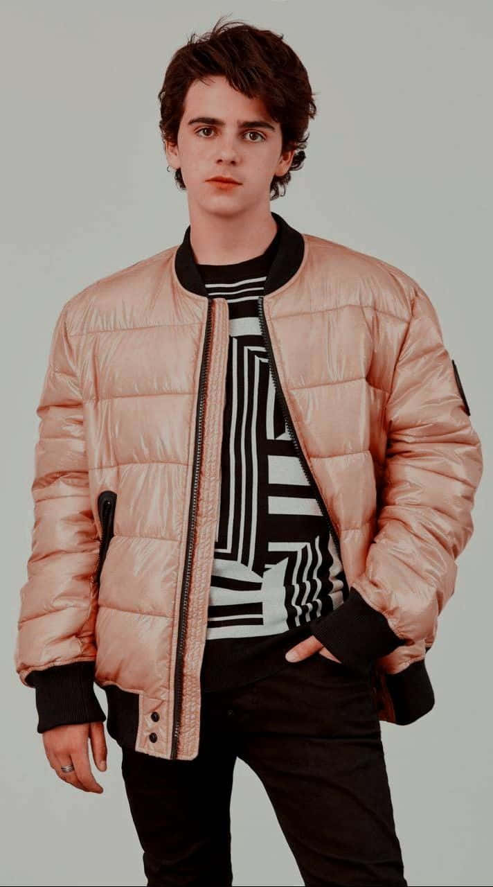 Young Actorin Pink Jacket Wallpaper