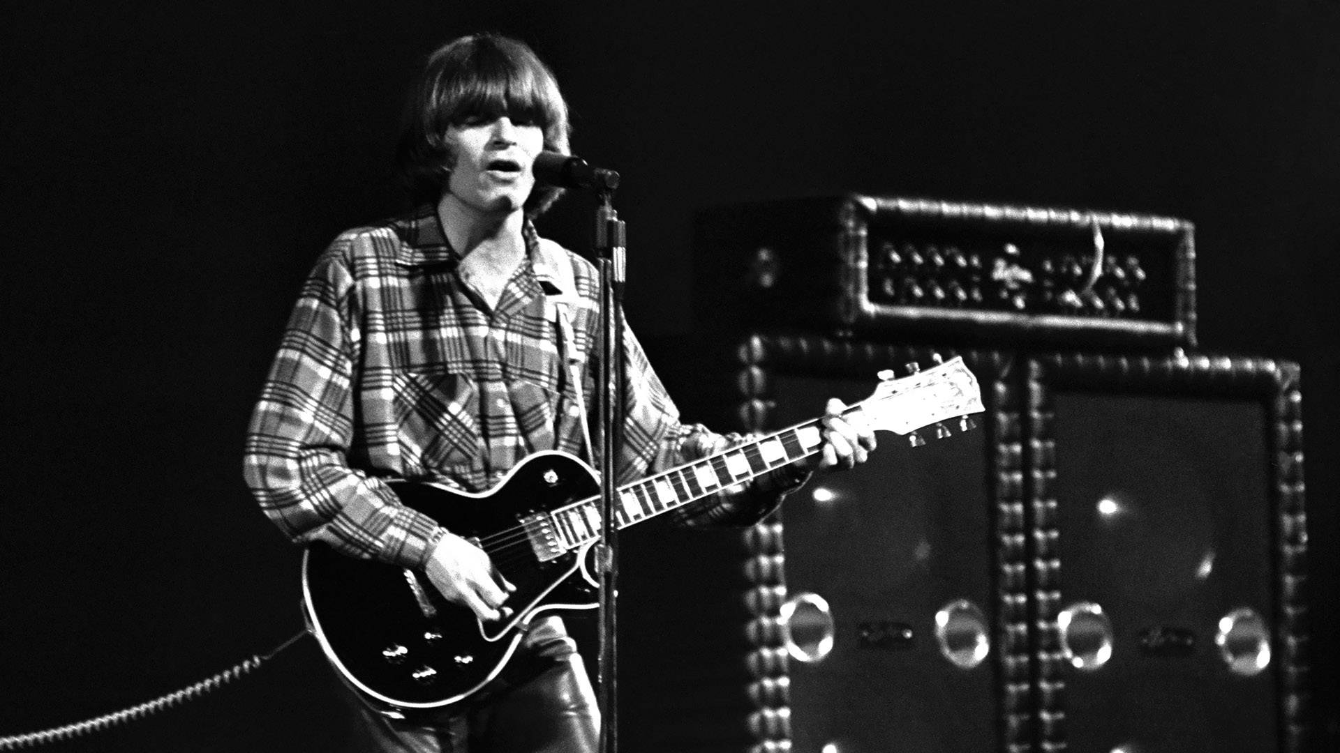 Young American Musician John Fogerty 1970 Photograph Wallpaper