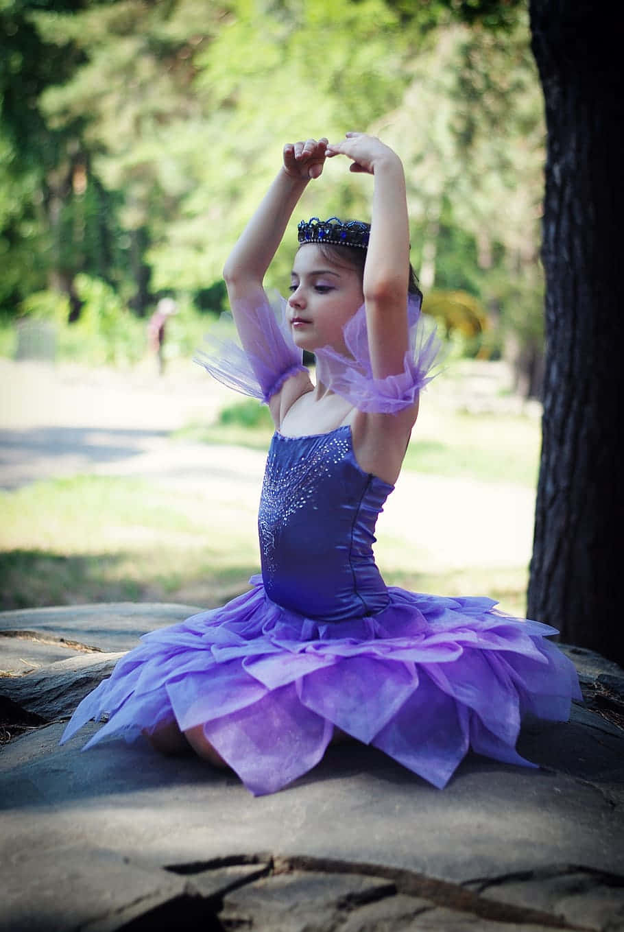 Young Ballerina In Purple Tutu.jpg Wallpaper