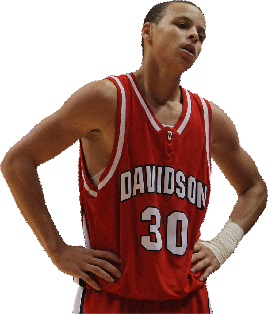 Young Basketball Player Davidson Uniform PNG