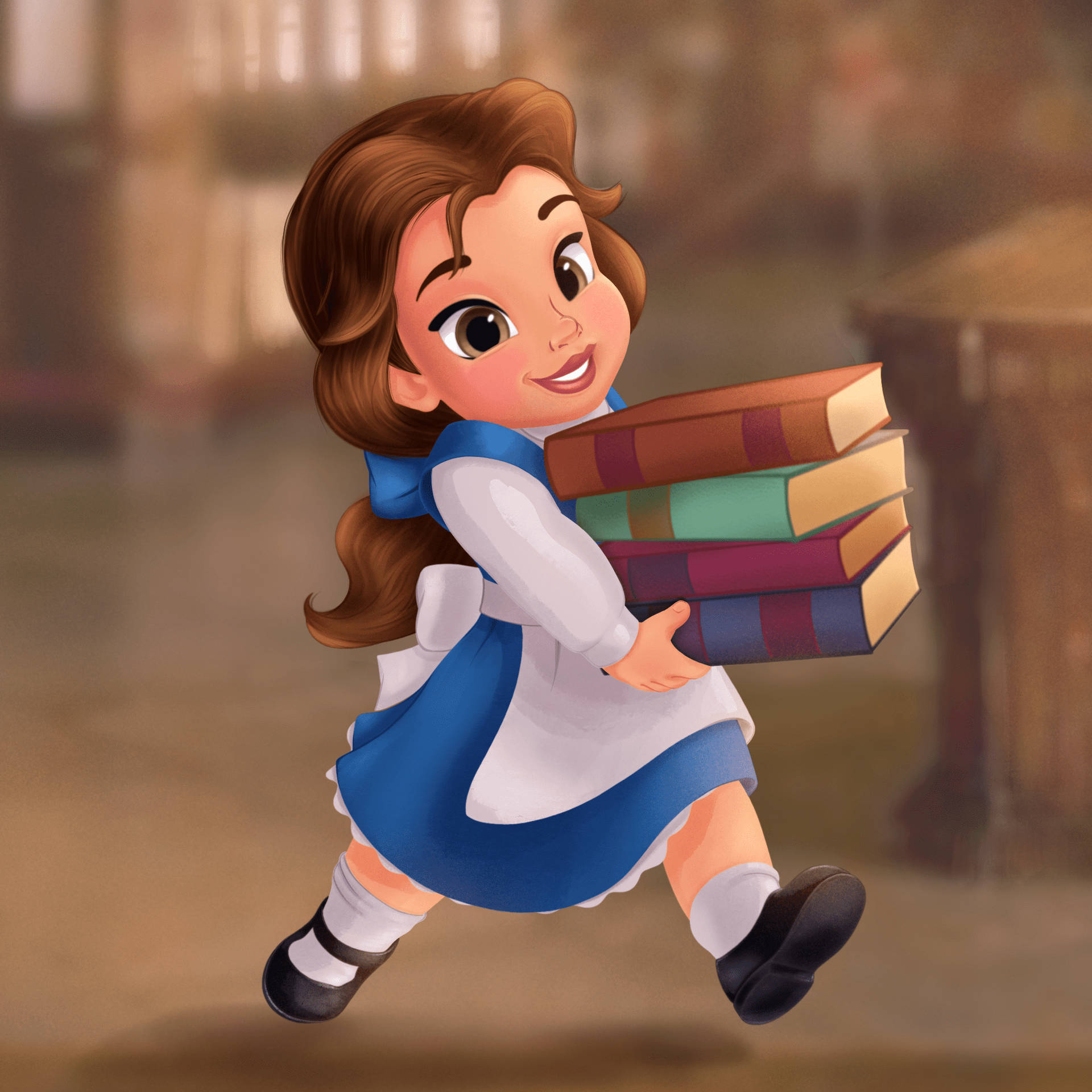 Young Belle With Books