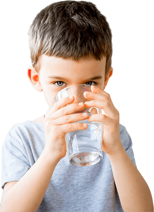 Young Boy Drinking Water PNG