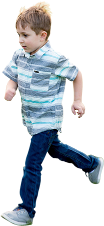 Young Boy Running Casually PNG