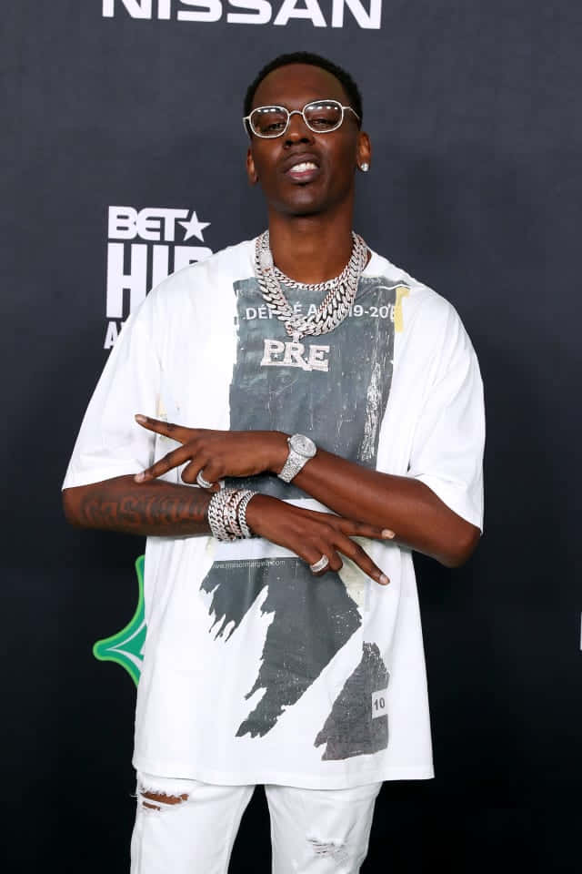 Amerikansk rapper Young Dolph 2019 BET Hip Hop Awards tapet: Wallpaper
