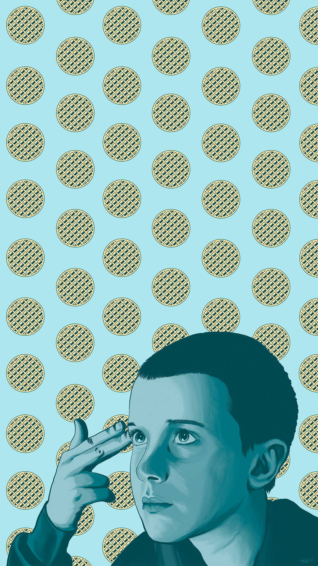 Young Eleven From Stranger Things Phone Wallpaper