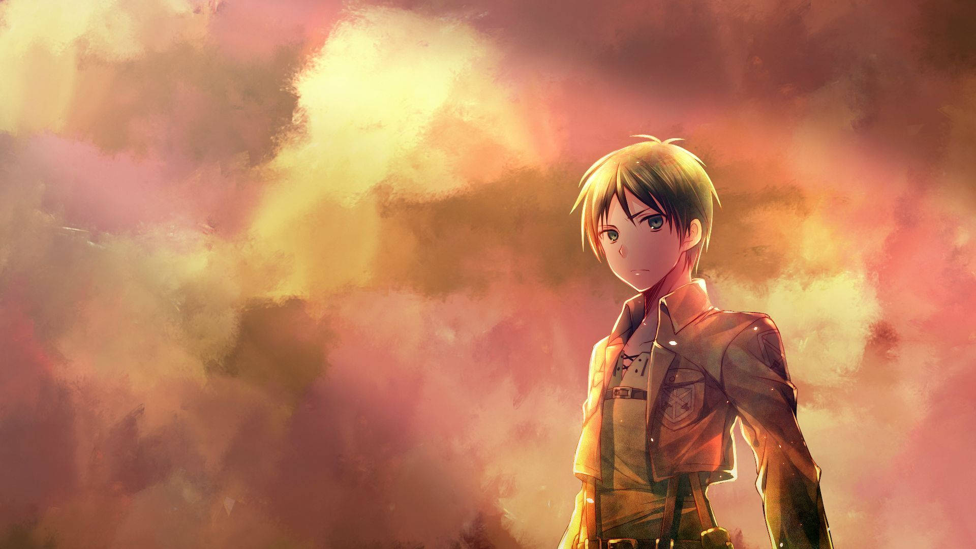 Young Eren Jaeger Unleashes His Mighty Attack On Titan Wallpaper