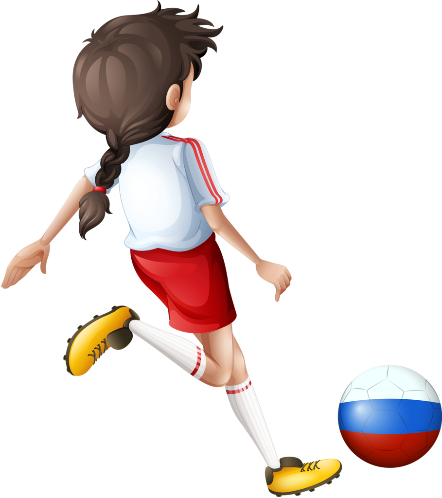 Young Female Soccer Player Animation PNG