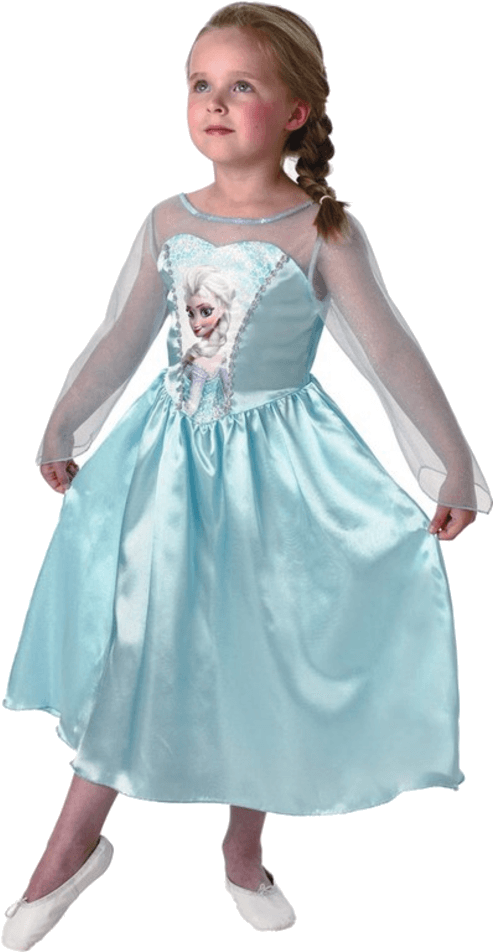Young Girl Elsa Costume Frozen PNG