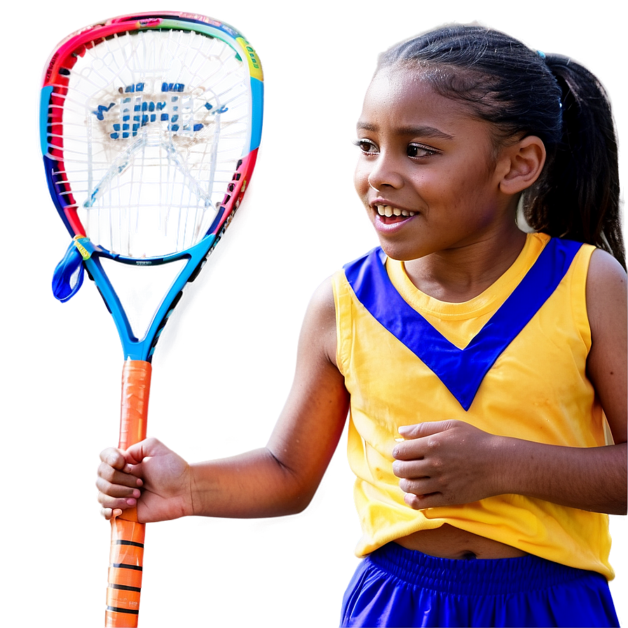 Young Girl Tennis Player First Dayof School PNG