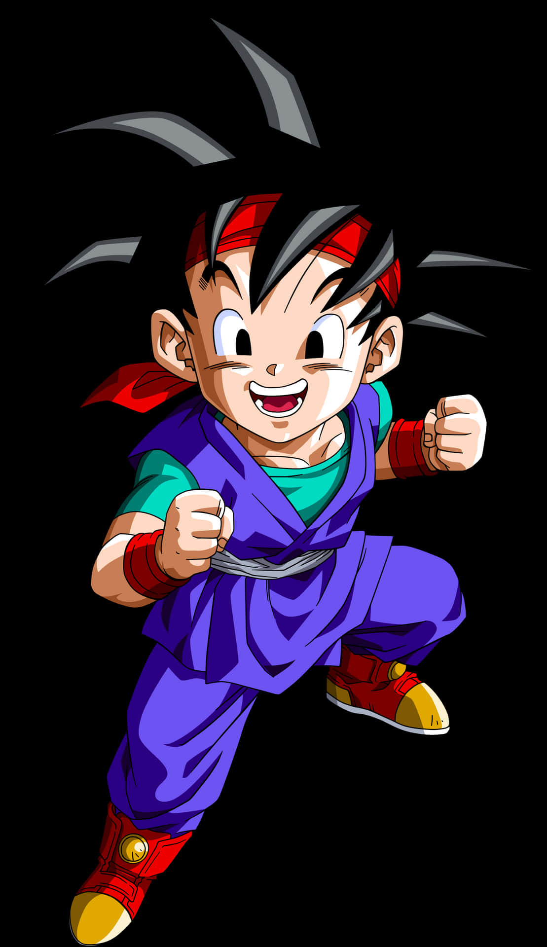 Young Goku Action Pose PNG
