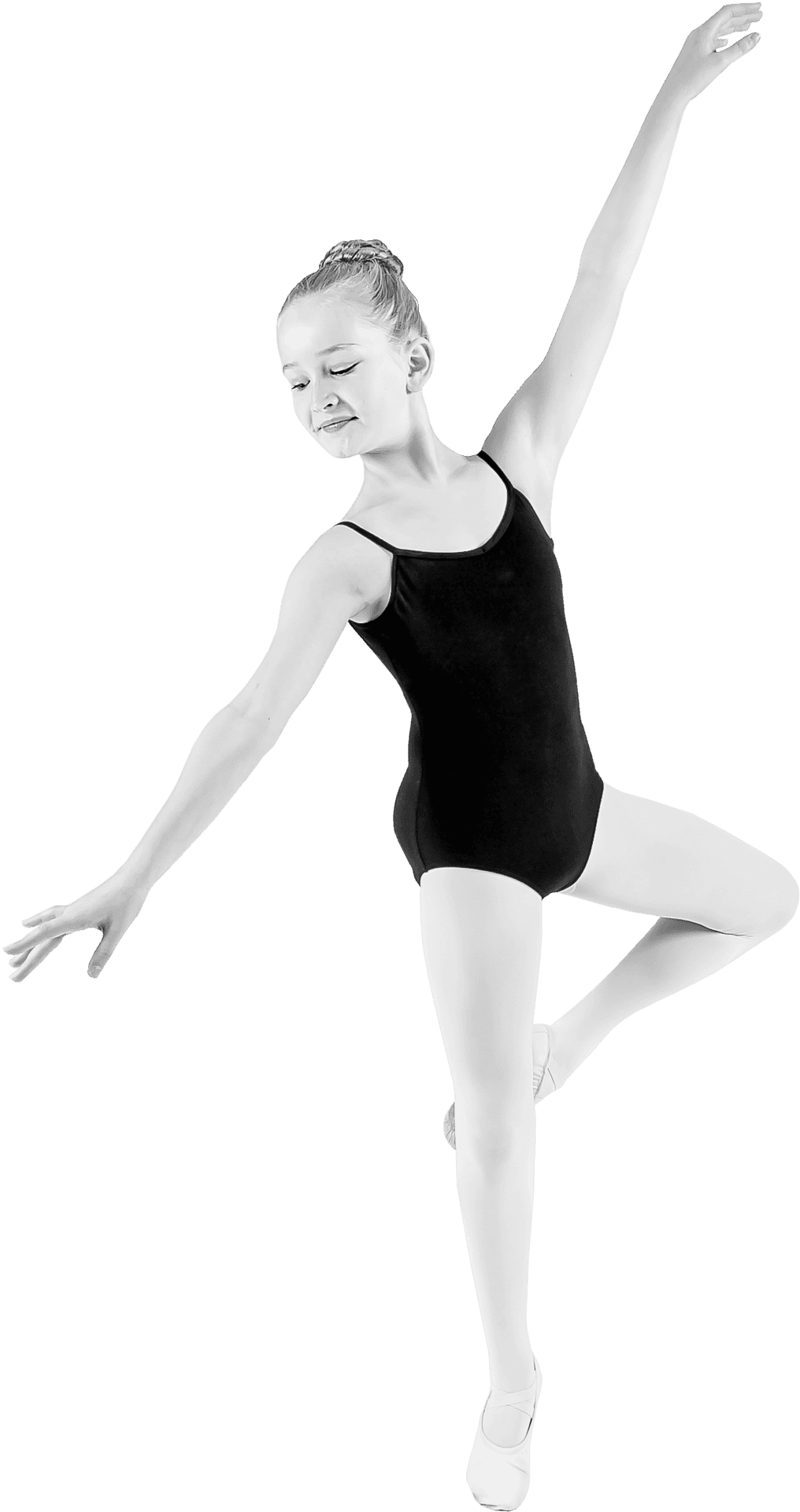 Young Gymnast Ballet Pose PNG