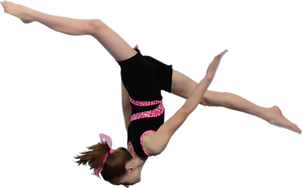 Young Gymnast Mid Flip PNG
