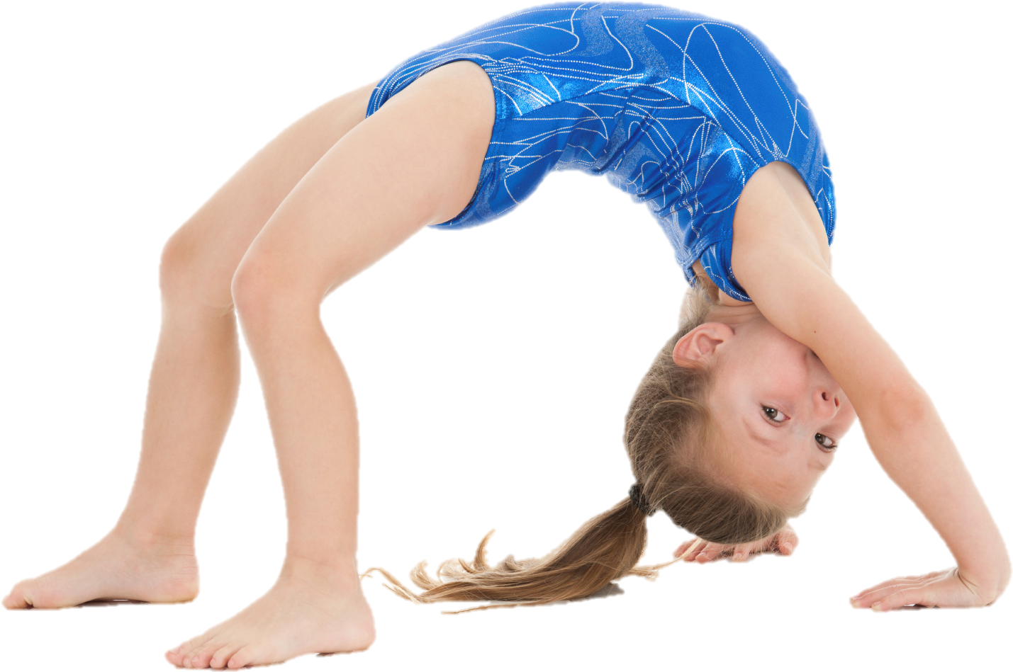 Young Gymnast Performing Backbend PNG