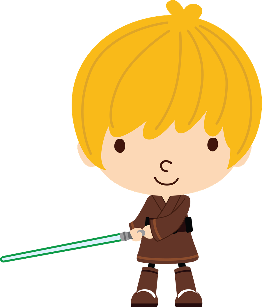 Young Jedi Cartoon Character PNG