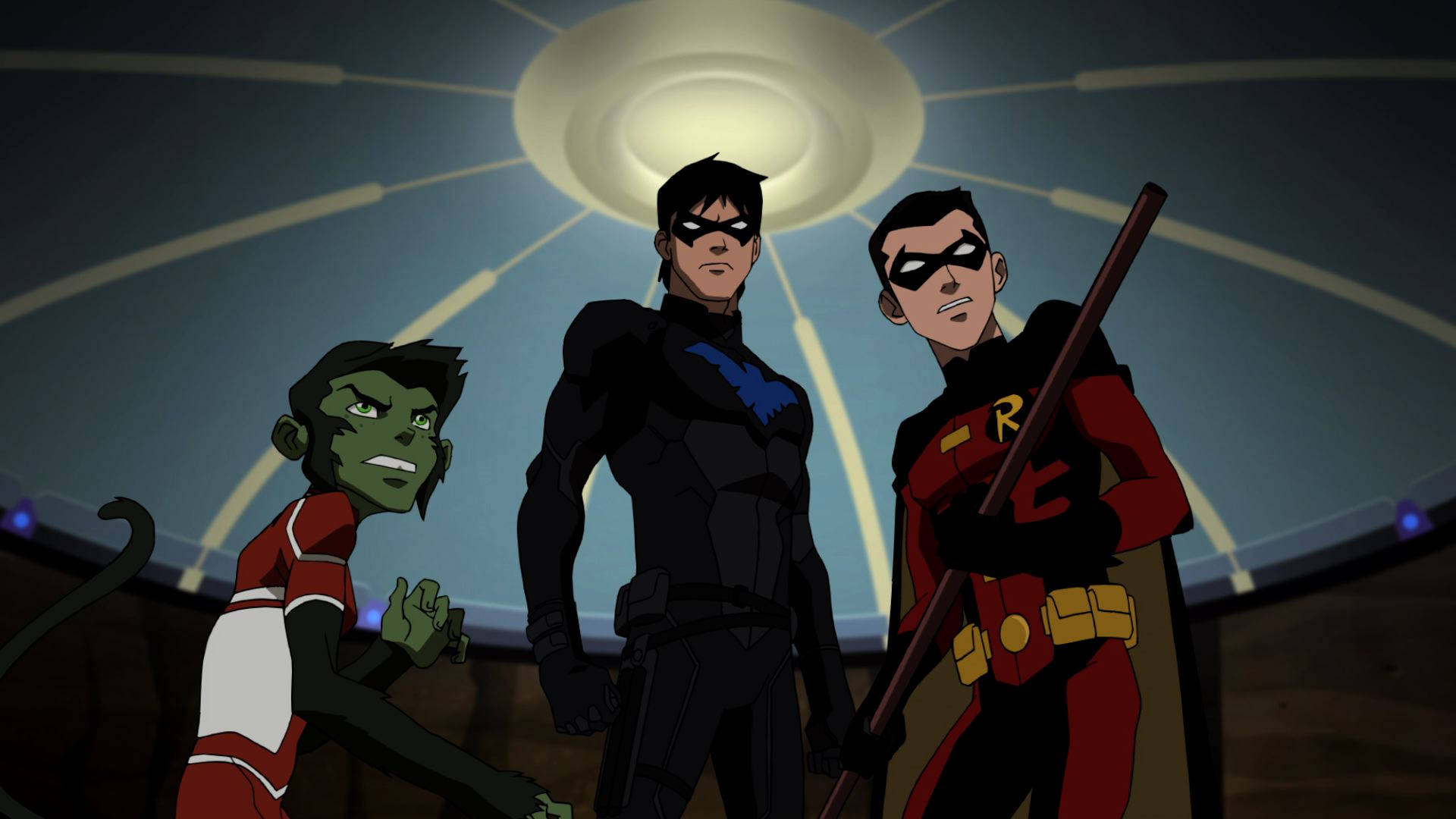 Young Justice Invasion Scene Wallpaper