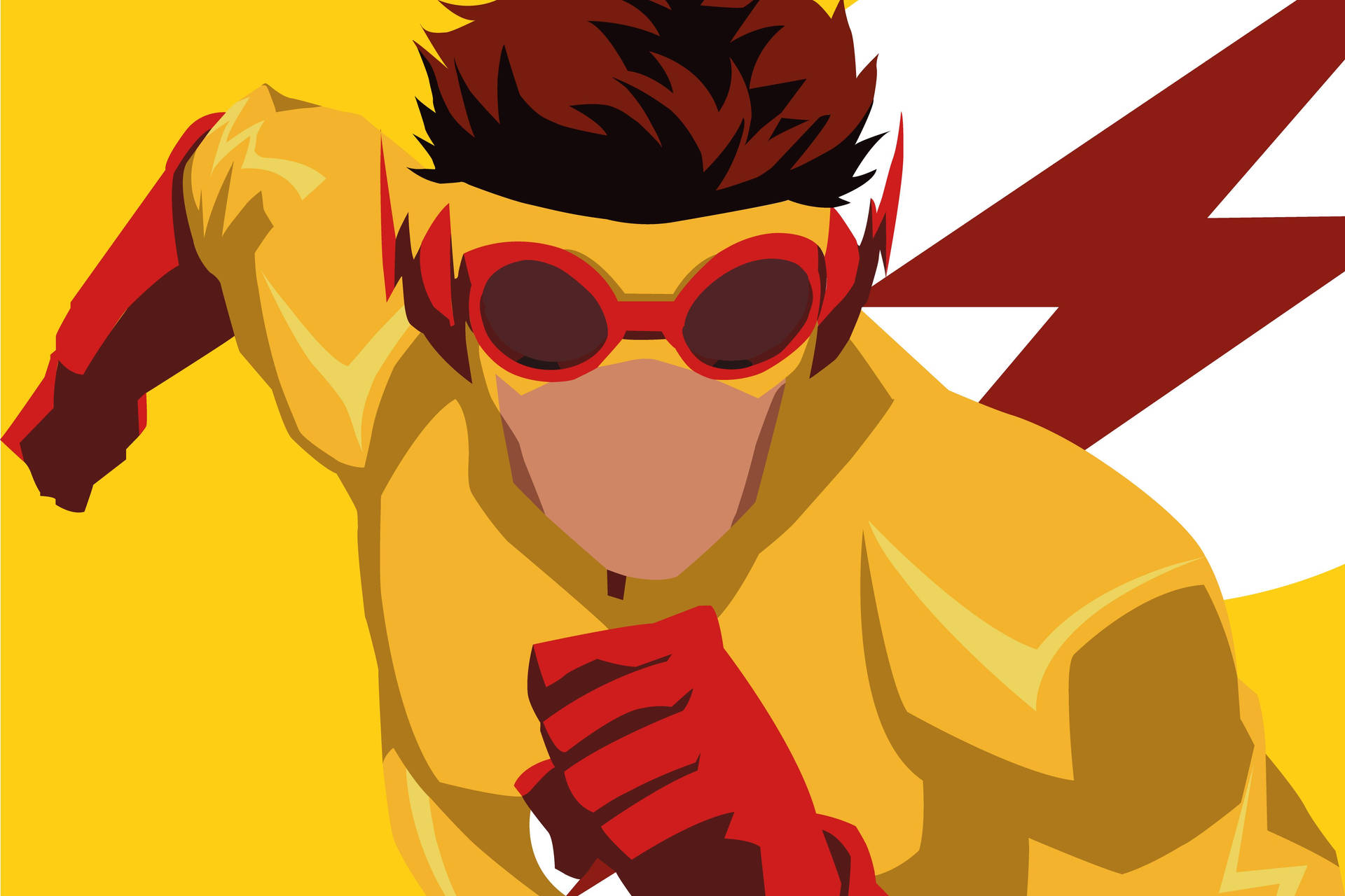 Ung Retshåndhævelse Kid Flash Fan Art Bakgrund Wallpaper