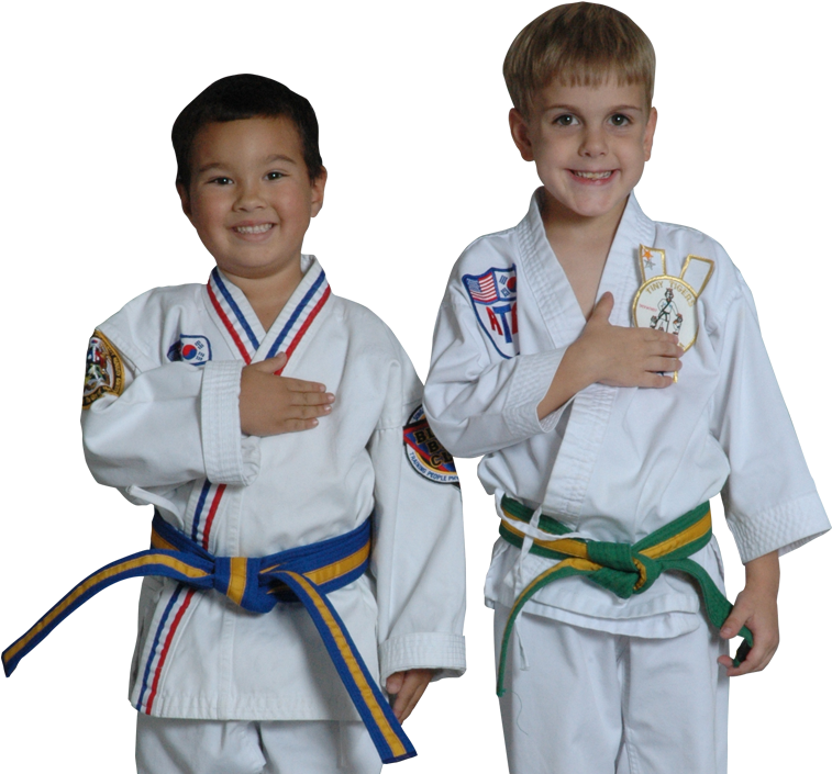 Download Young Karate Kids Posing | Wallpapers.com