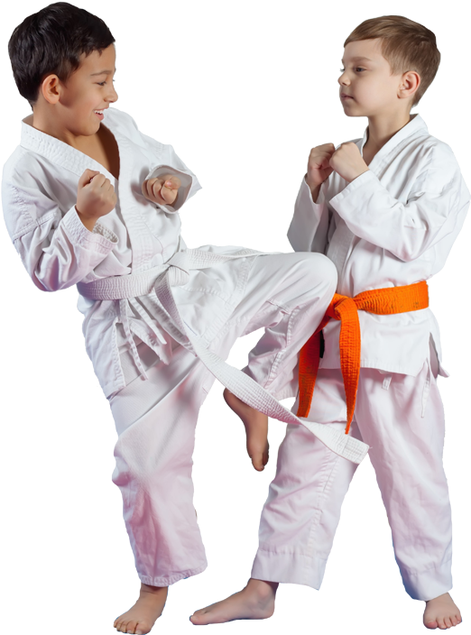 Young Karate Kids Training PNG