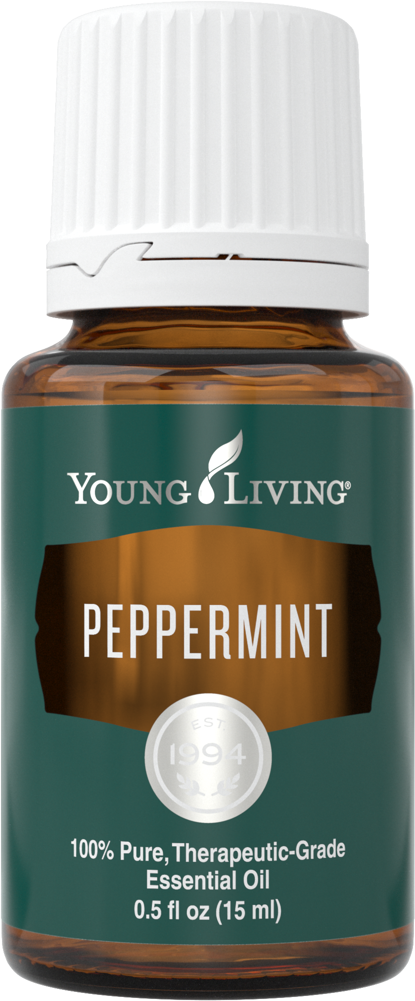 Young Living Peppermint Essential Oil Bottle PNG