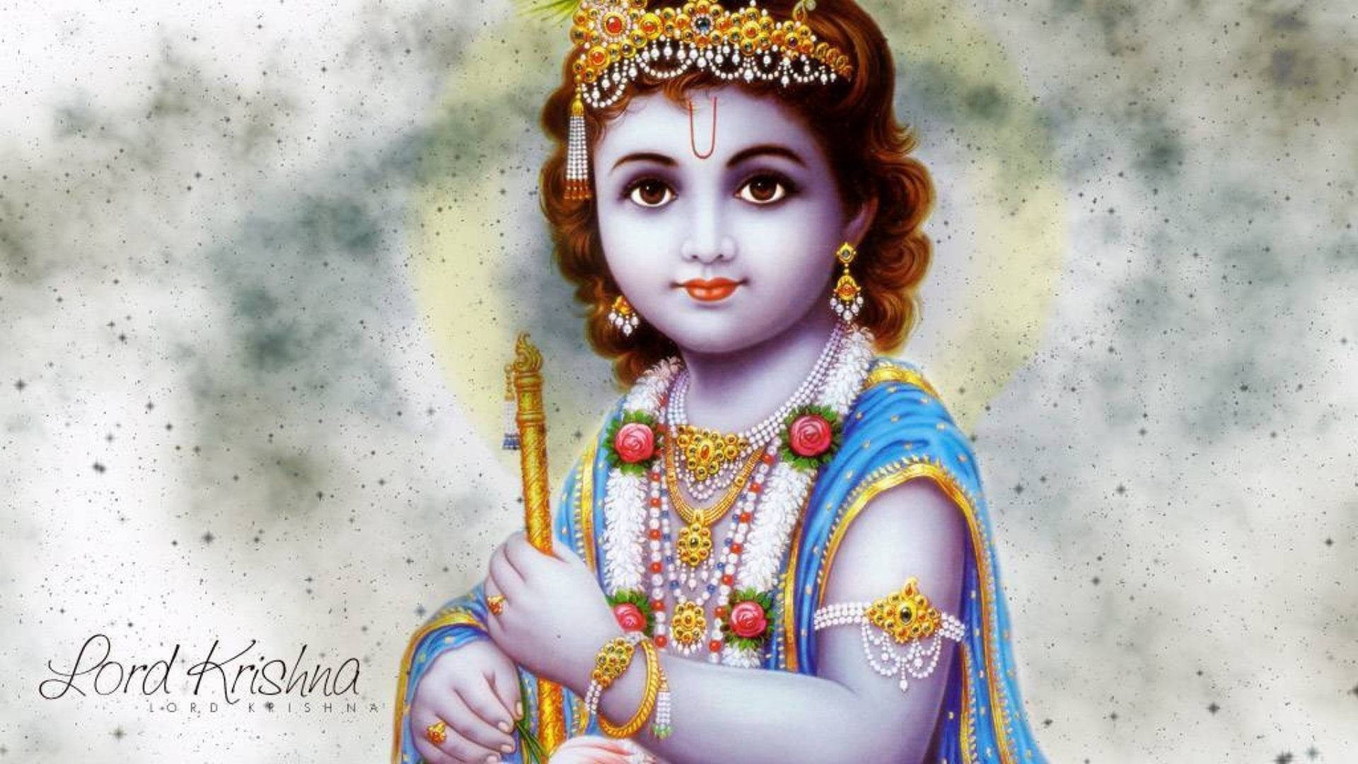 Young Lord Krishna 4k Digital Art Wallpaper