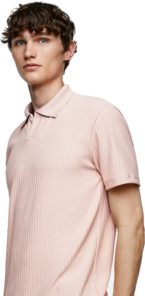Young Manin Pink Polo Shirt PNG