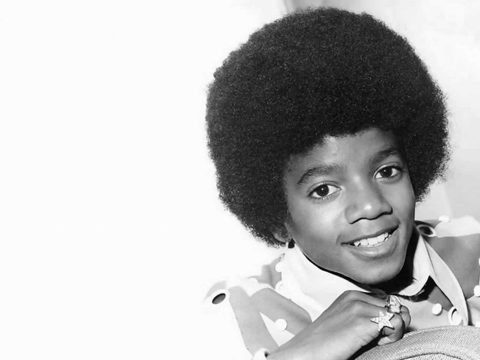 Young Michael Jackson as a King of Pop