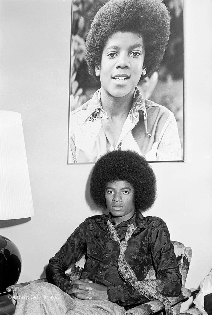 An iconic photo of a young Michael Jackson pop sensation