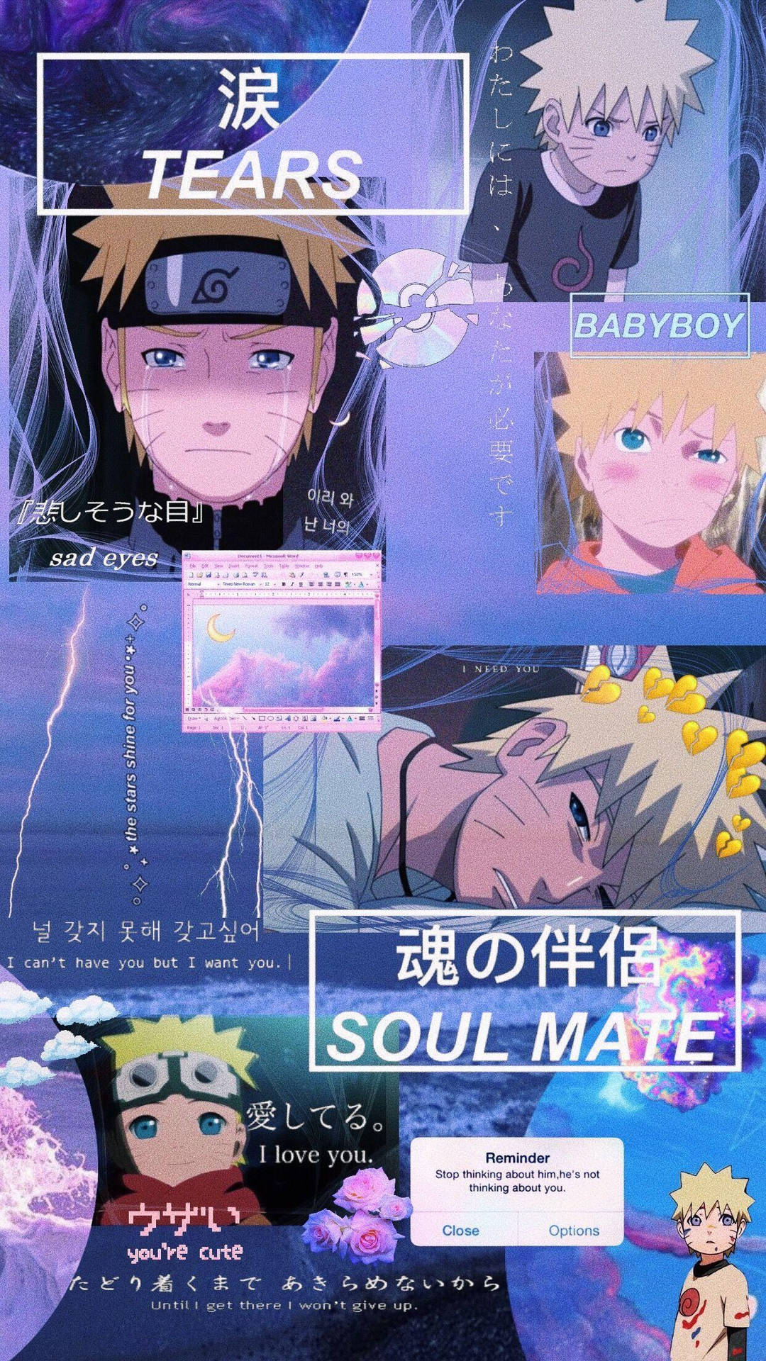 Young Naruto Aesthetic Collage Wallpaper