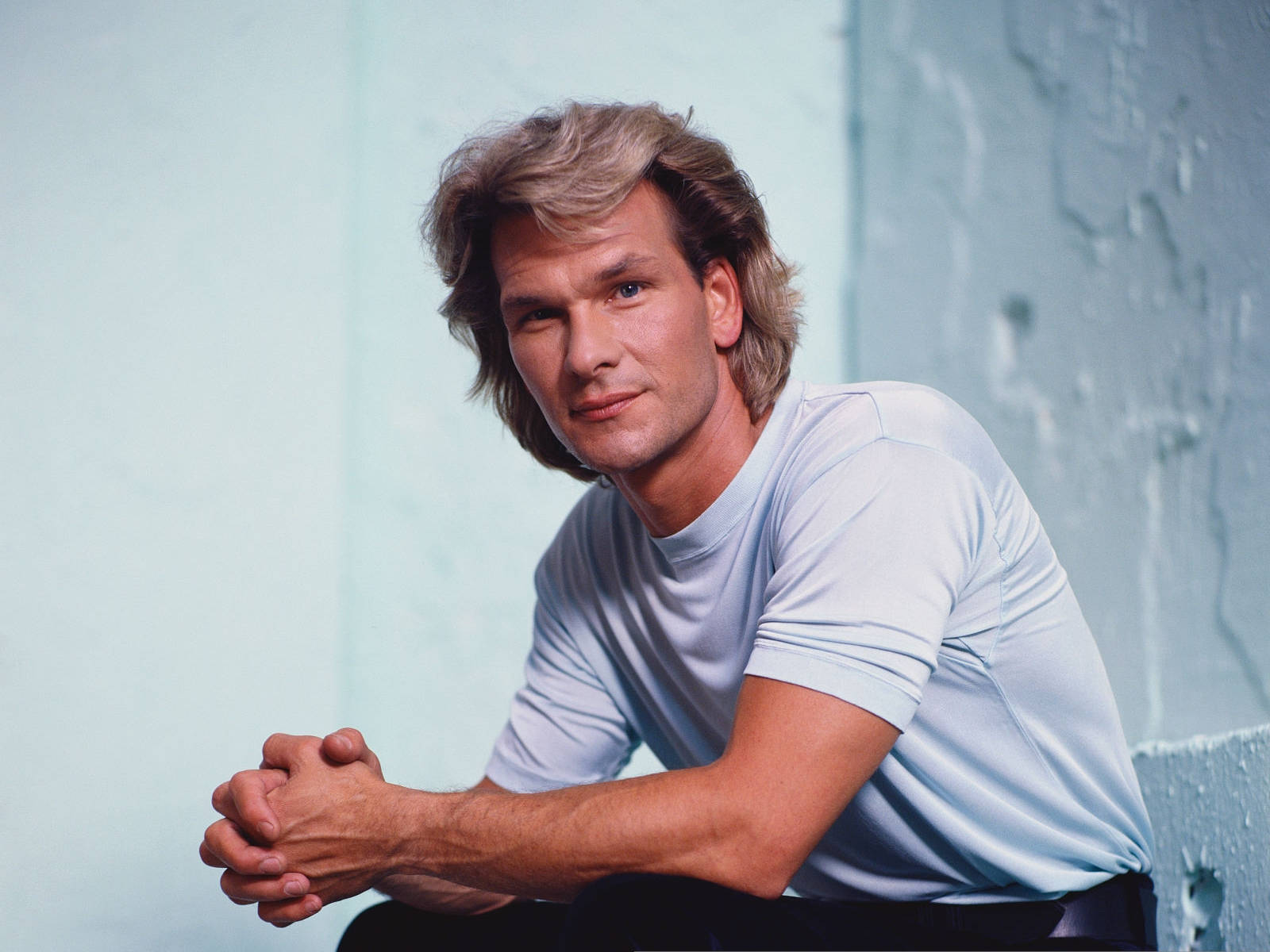 Young Patrick Swayze Blond Hair Wallpaper