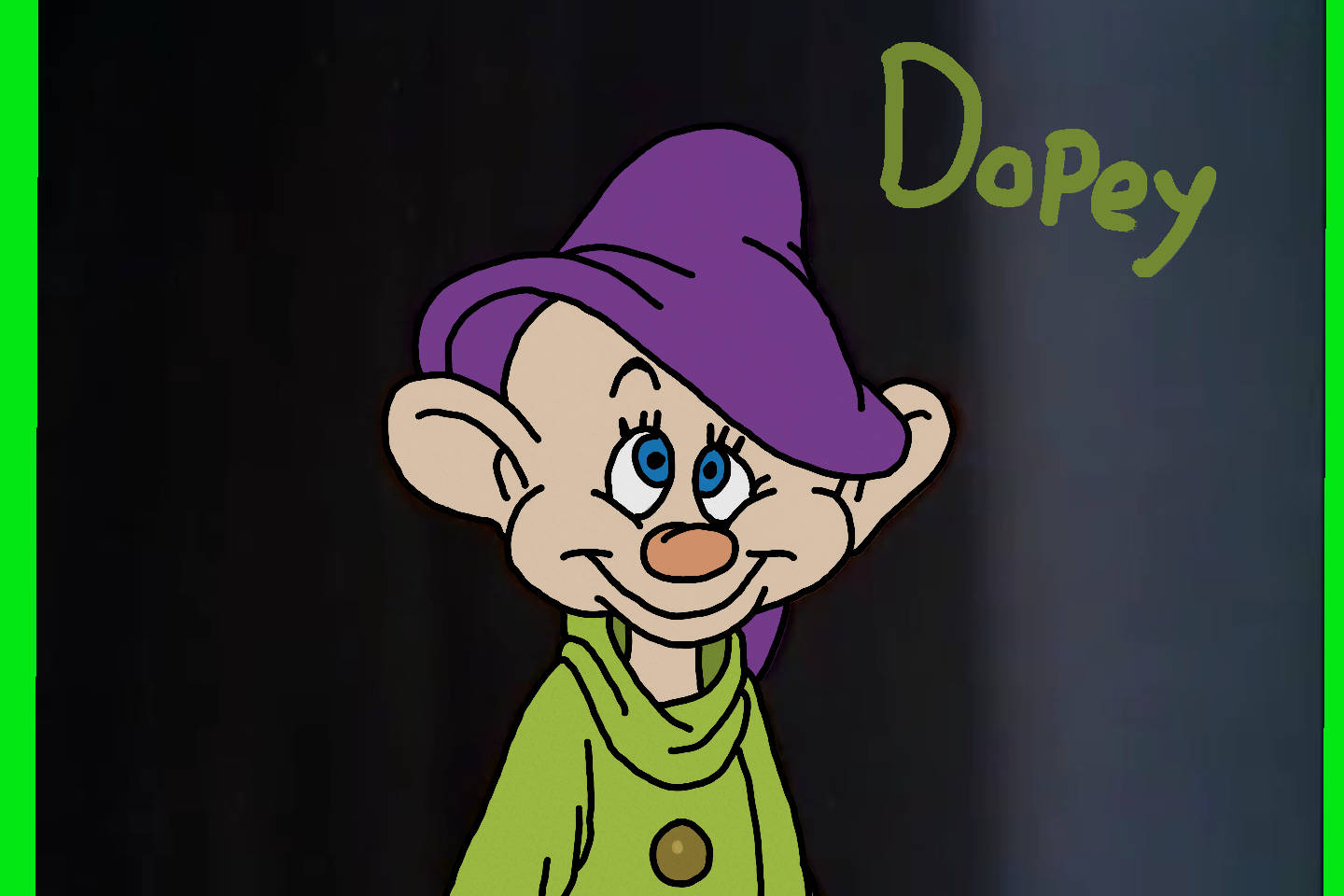 Young Smiling Dopey Dwarf Wallpaper