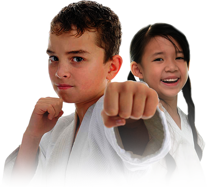 Young Taekwondo Students Ready Position PNG