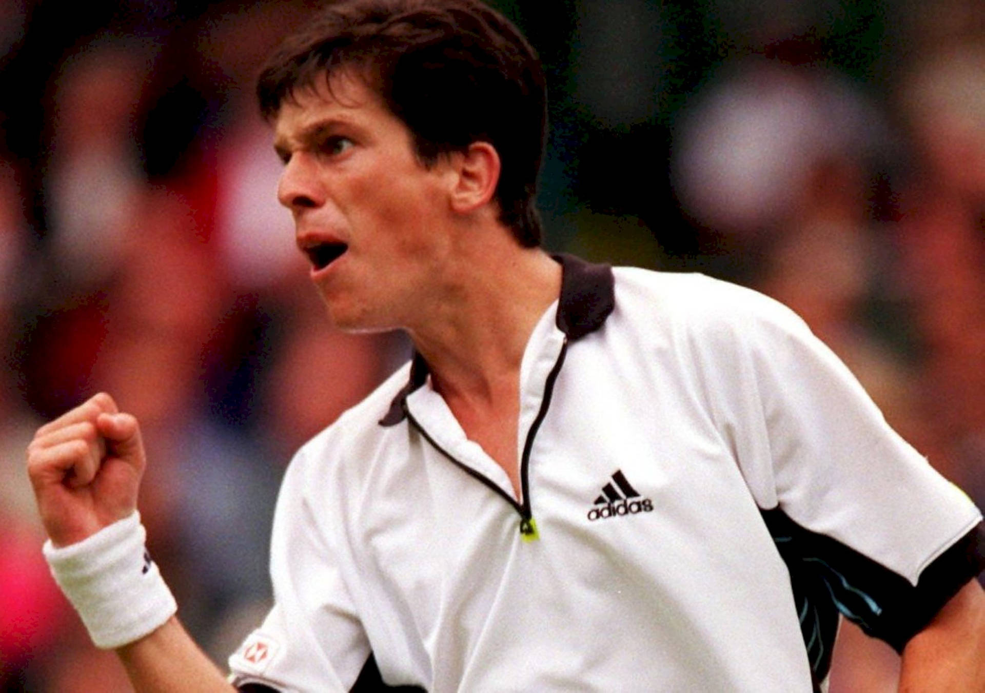 Perfillateral Del Joven Tim Henman. (this Sentence Refers To A Computer Or Mobile Wallpaper Featuring A Side Profile Of A Young Tim Henman.) Fondo de pantalla