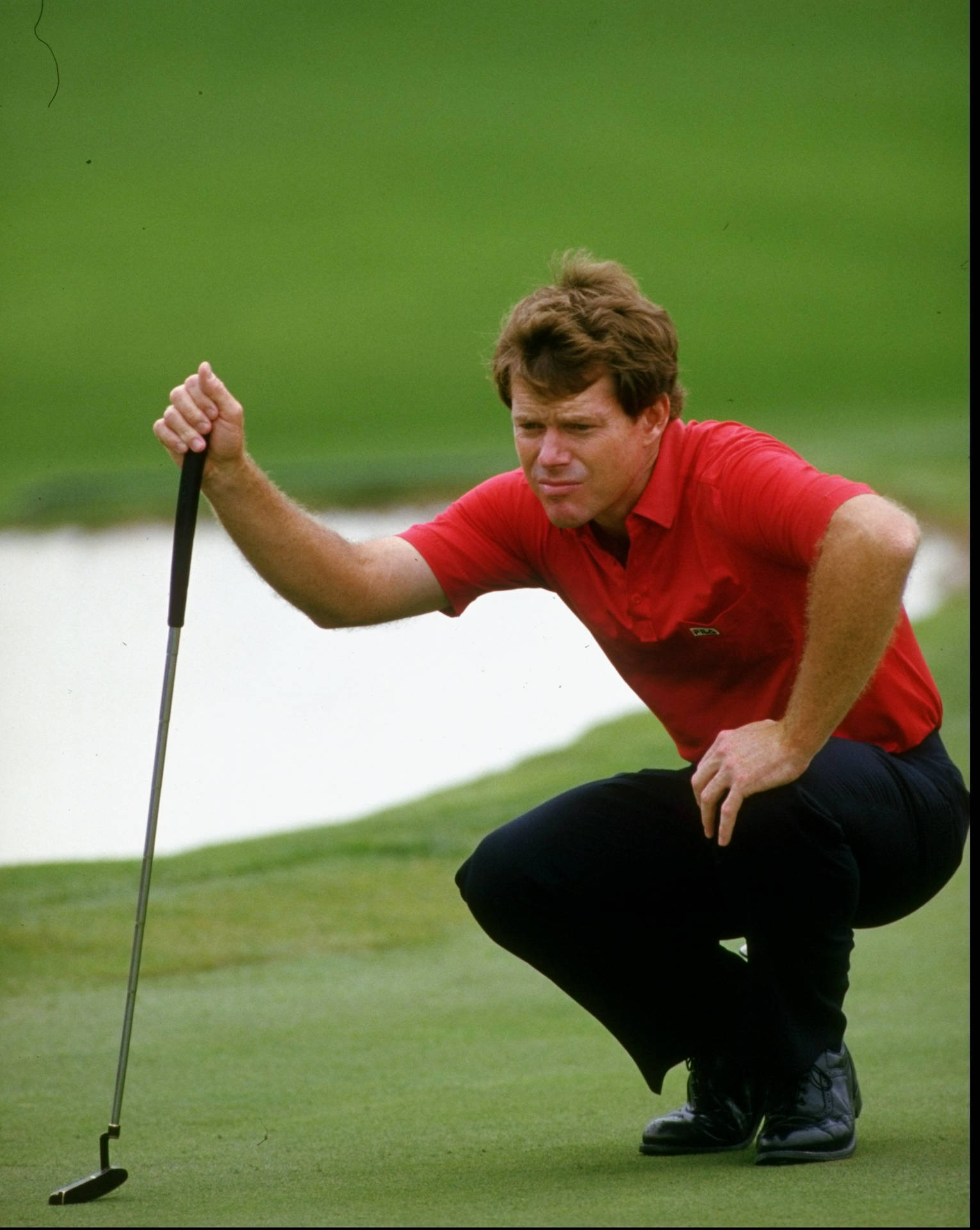 Young Tom Watson With A Club Wallpaper