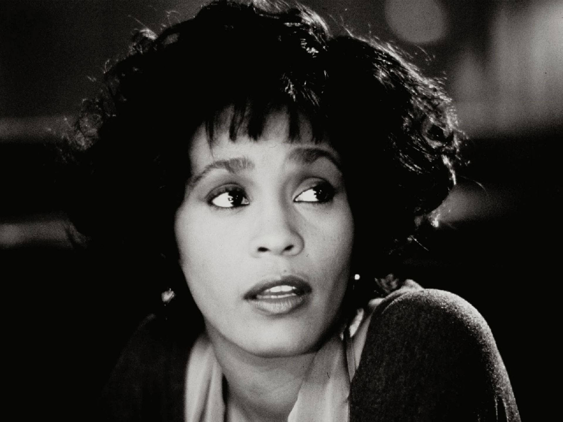 Young Whitney Houston Close-up Background
