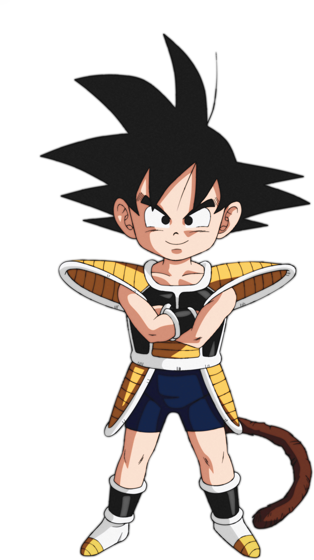 Young_ Saiyan_ Warrior_ Illustration.png PNG