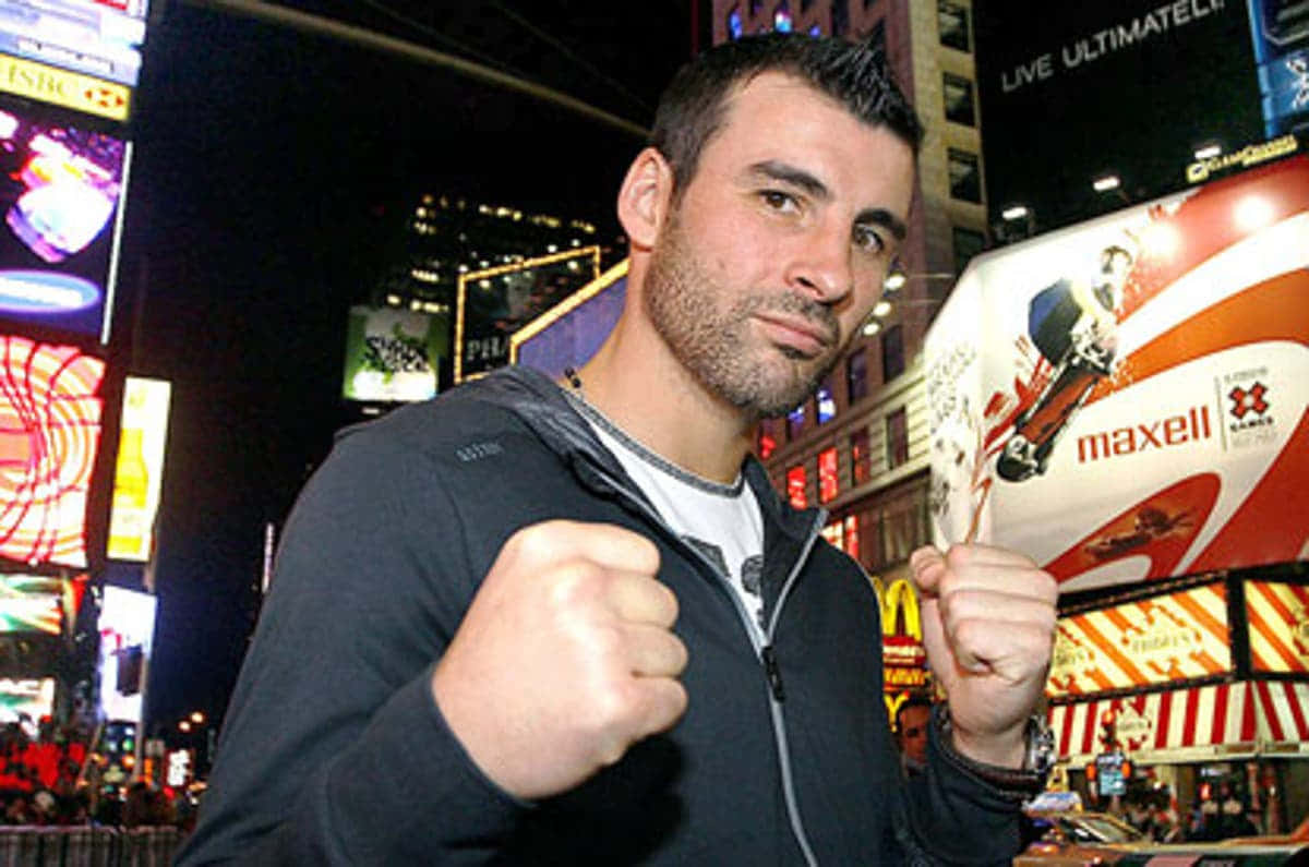 Younger Joe Calzaghe In Nyc Square Wallpaper