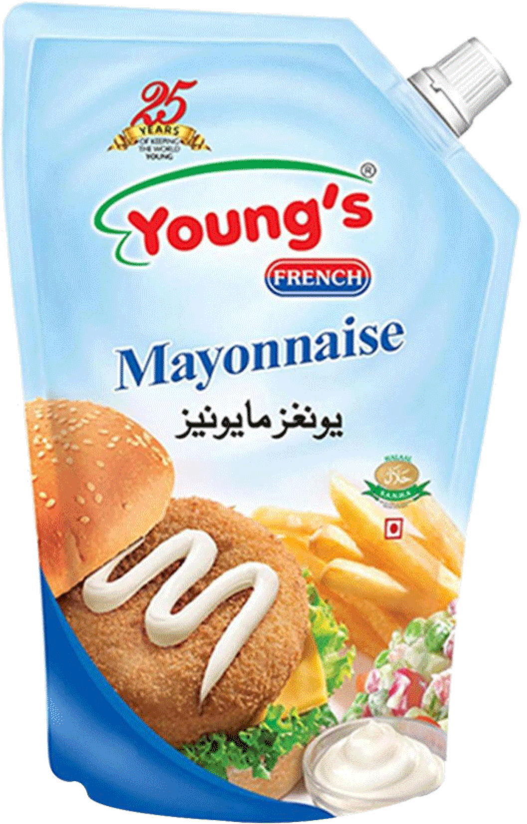 Youngs French Mayonnaise Pouch Product Image PNG