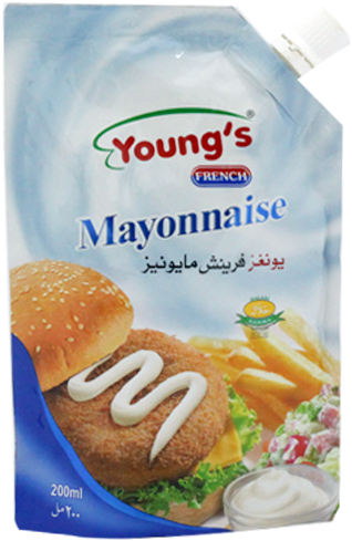 Youngs French Mayonnaise Pouch200ml PNG